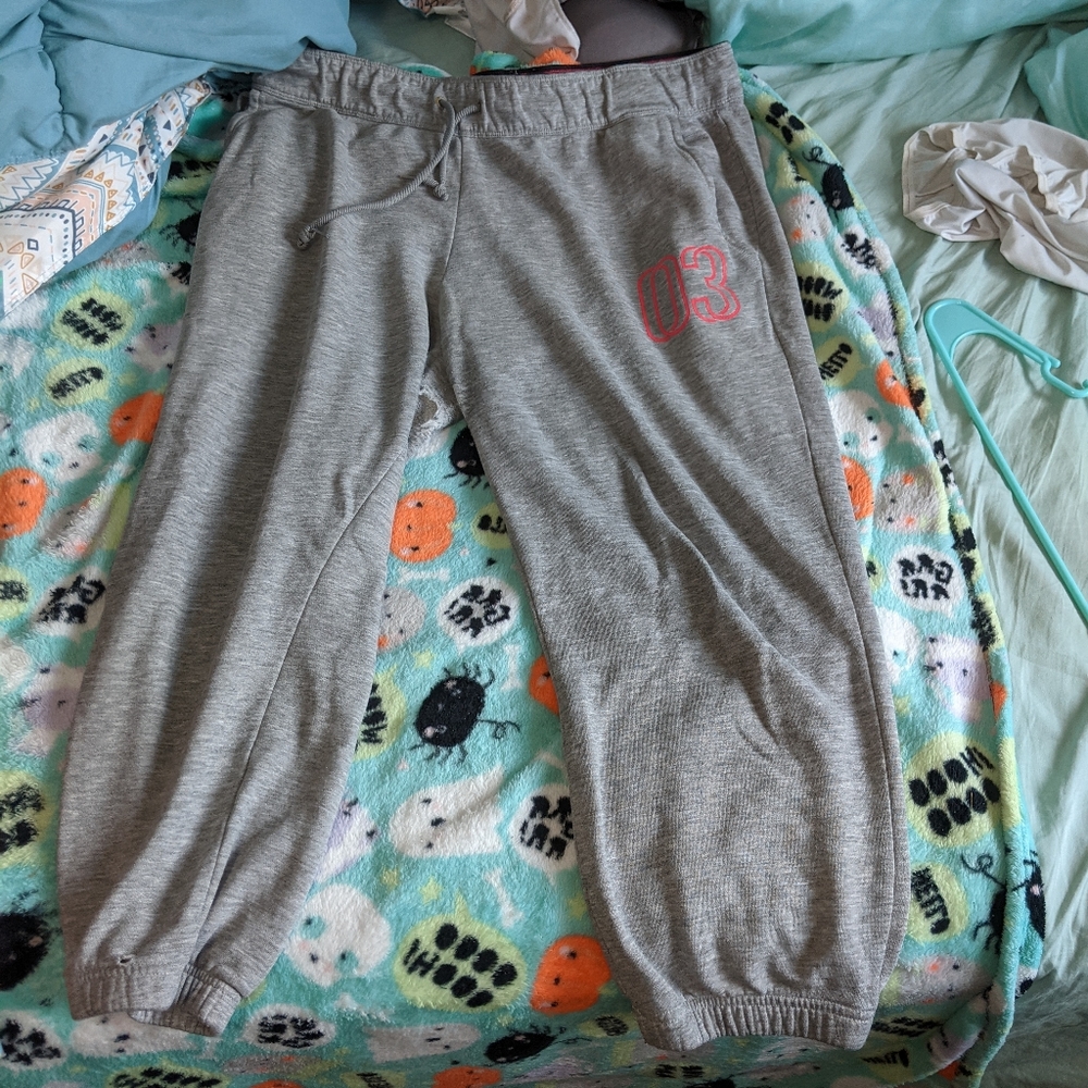Gray adidas sweats